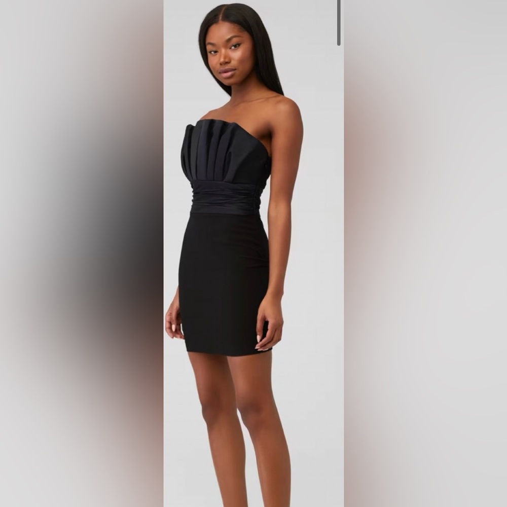 Likely NWOT Lally Black Strapless Mini Dress SZ 2 Sold out Bloomingdale’s